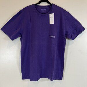 STAPLE Purple XL Tee with Embroidered Purple STAPLE logo